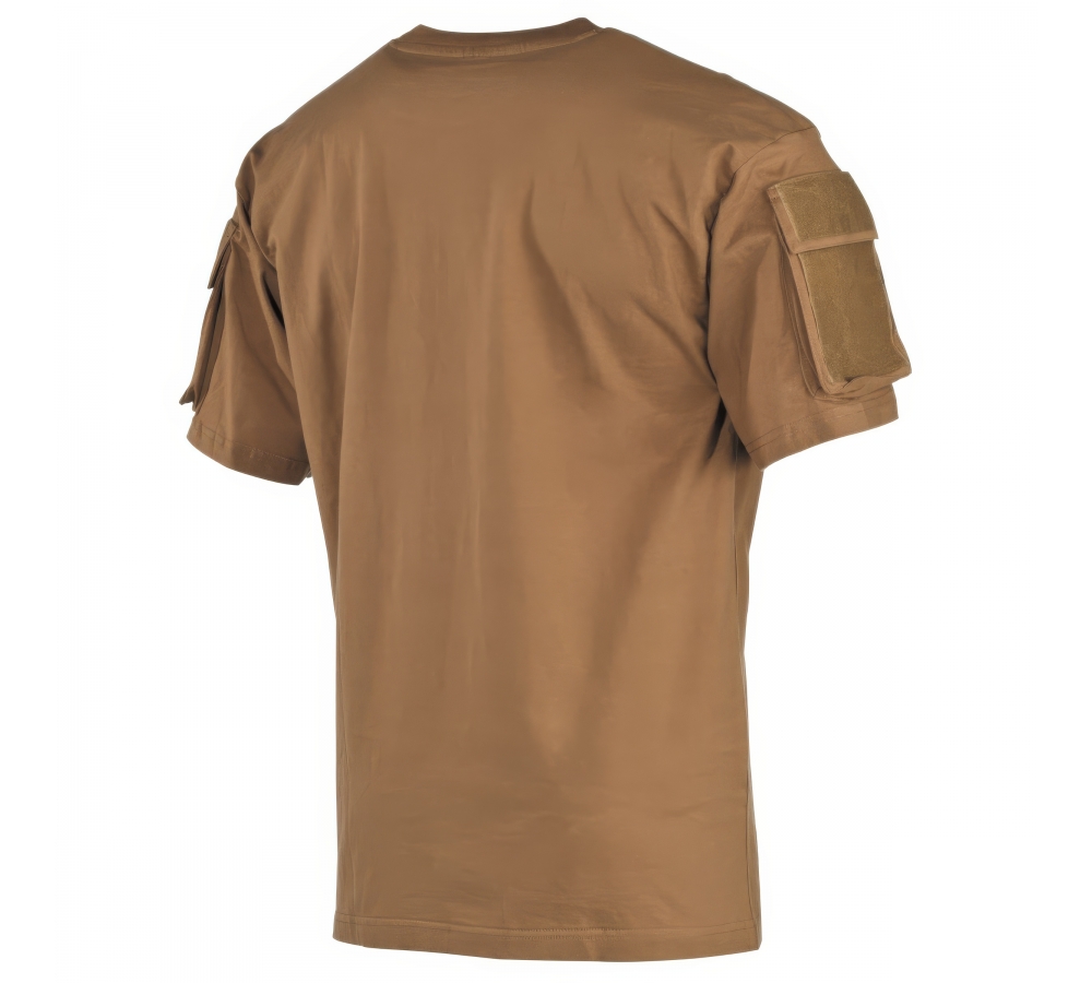US T-Shirt halbarm coyote mit Ärmeltaschen