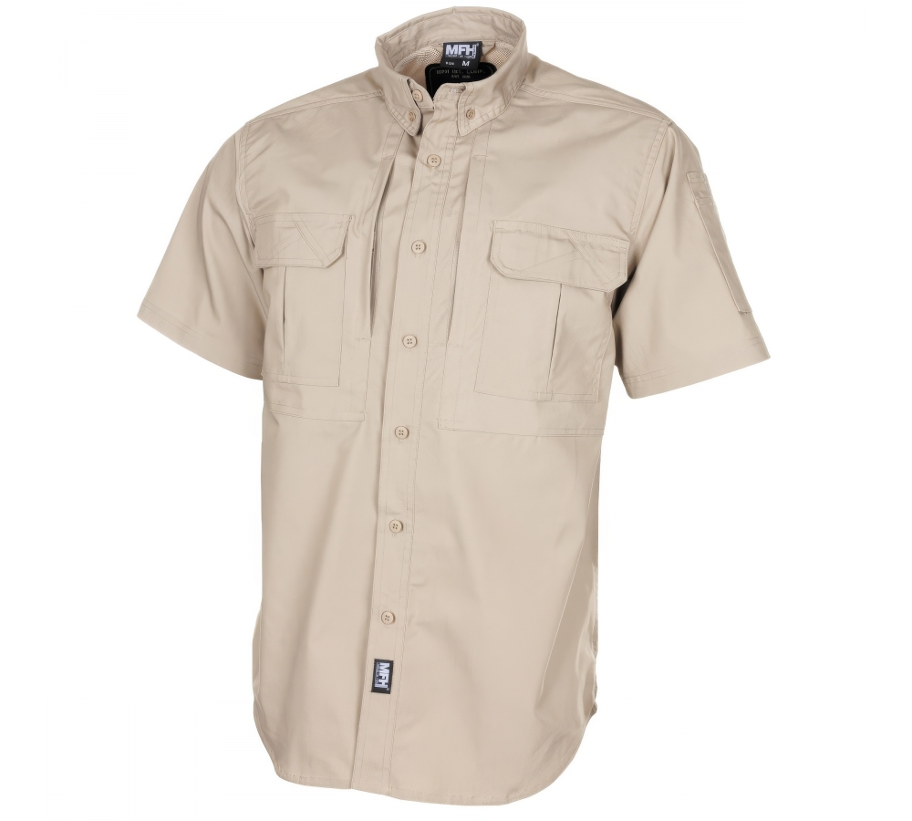 Hemd "Attack" kurzarm khaki Teflon Rip Stop