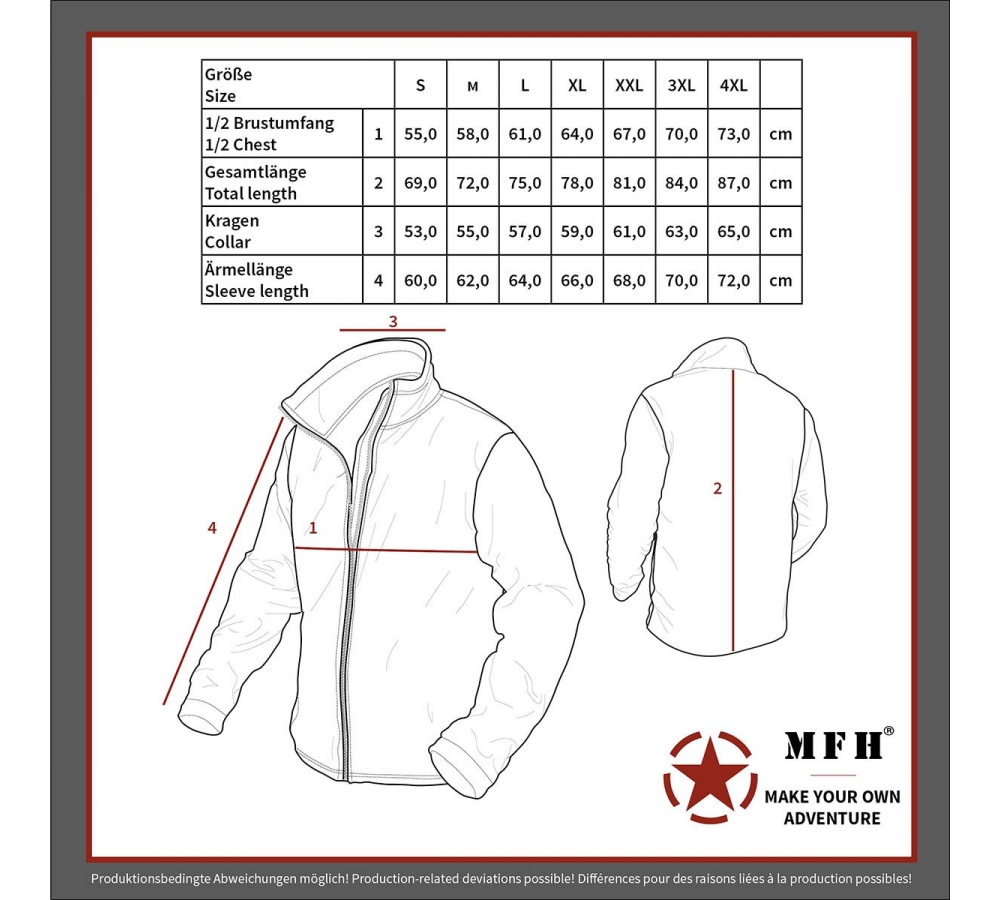 Chaqueta polar Combate negra