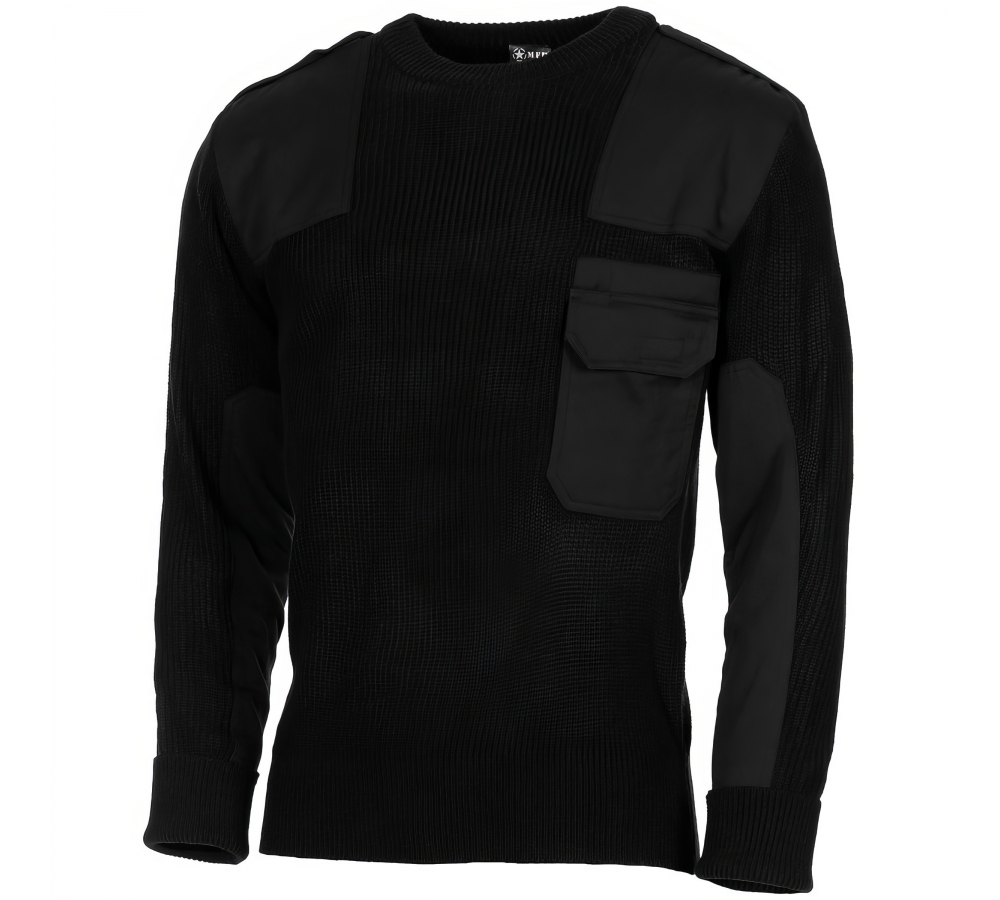 BW Pullover mit Brusttasche schwarz