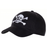 BB Cap flach "Totenkopf" schwarz