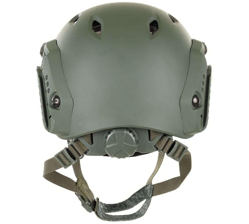 US Helm FAST-Fallschirmjäger oliv Rails ABS-Kunststoff