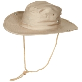 MFH Buschhut Safarihut Rangerhut khaki mit Kinnband und hochstellbarer Krempe