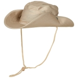 MFH Buschhut Safarihut Rangerhut khaki mit Kinnband und hochstellbarer Krempe