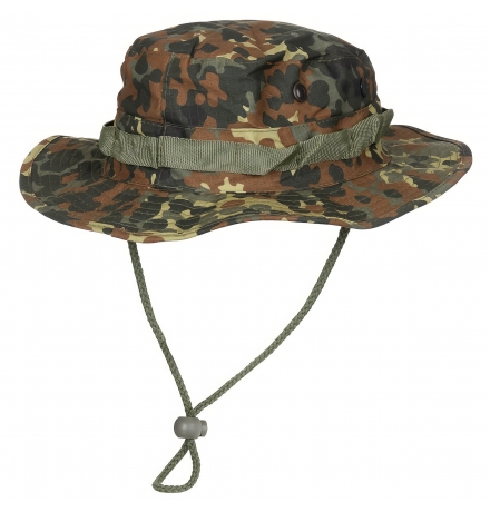 US GI Buschhut mit Kinnband GI Boonie Rip Stop flecktarn