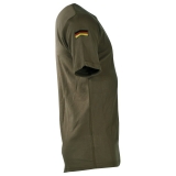 BW Tropenunterhemd oliv – halbarm, Klettflächen, Nationalitätsabzeichen