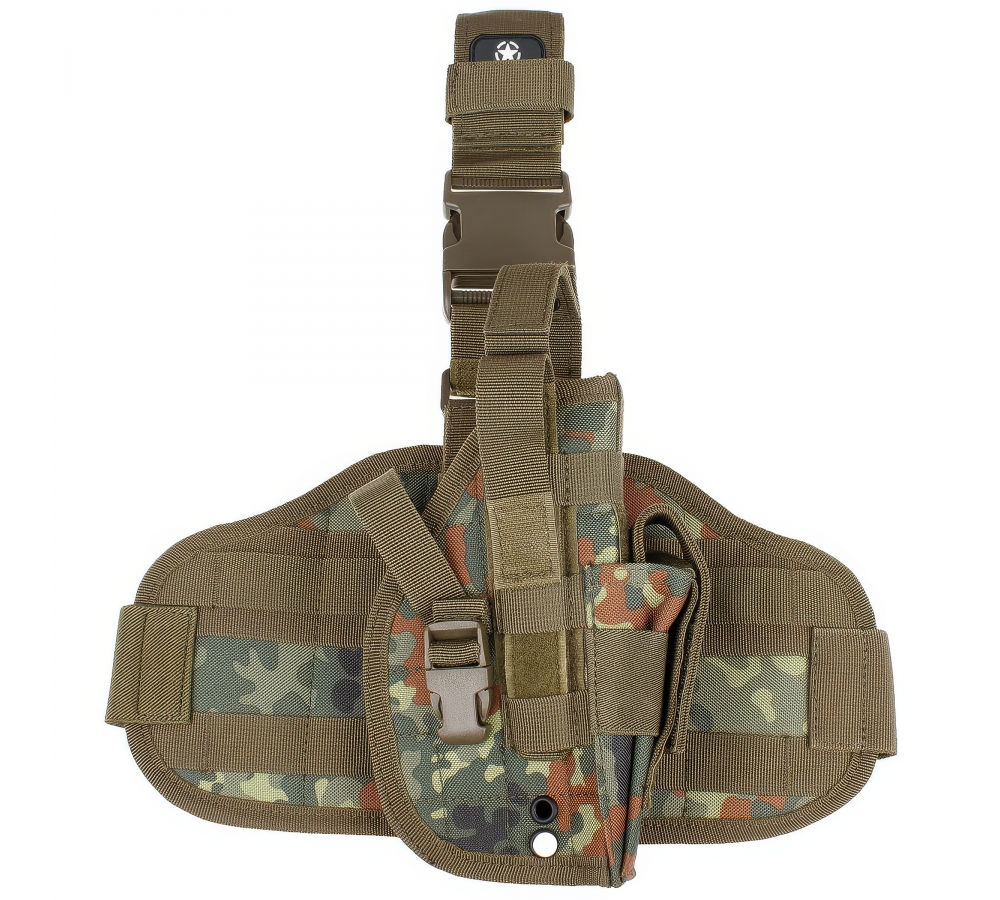 Pistolenbeinholster "MOLLE" rechts flecktarn