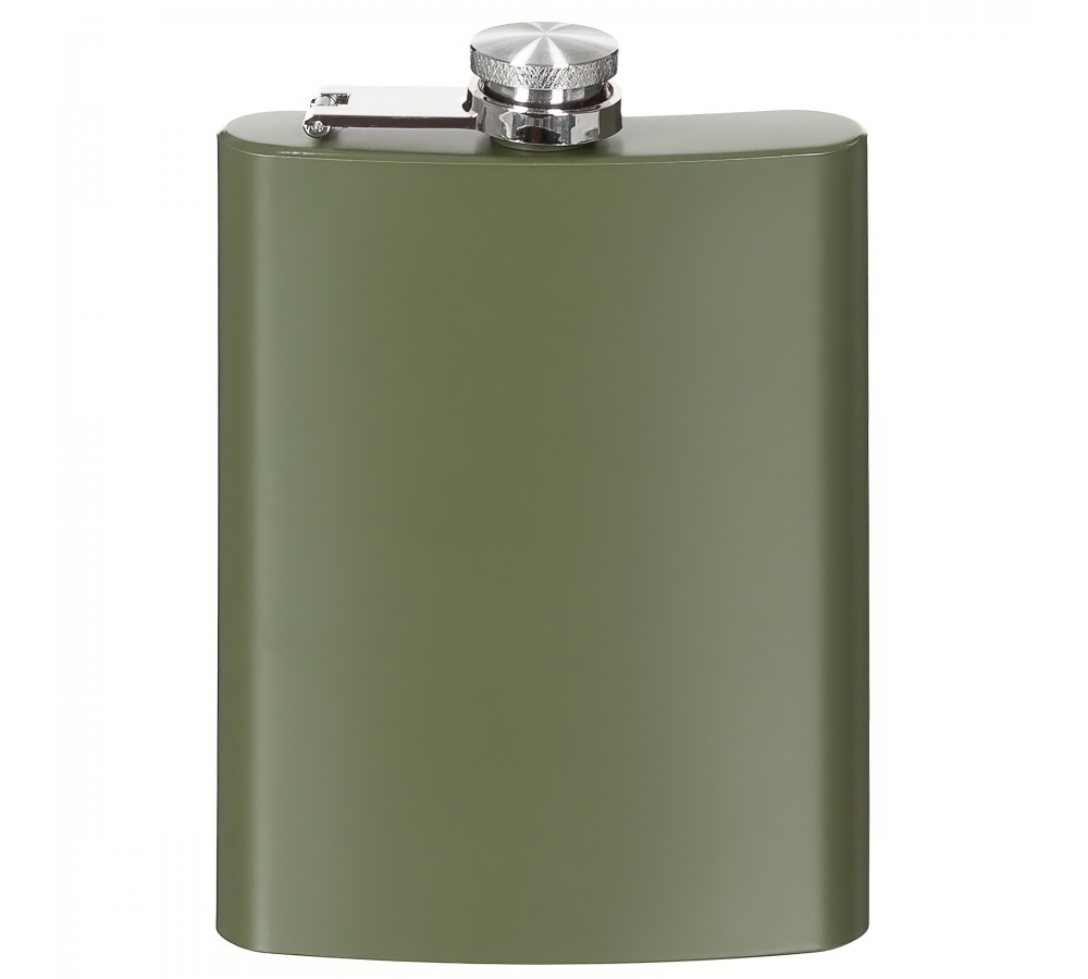 Flachmann Edelstahl oliv 8 OZ 225 ml