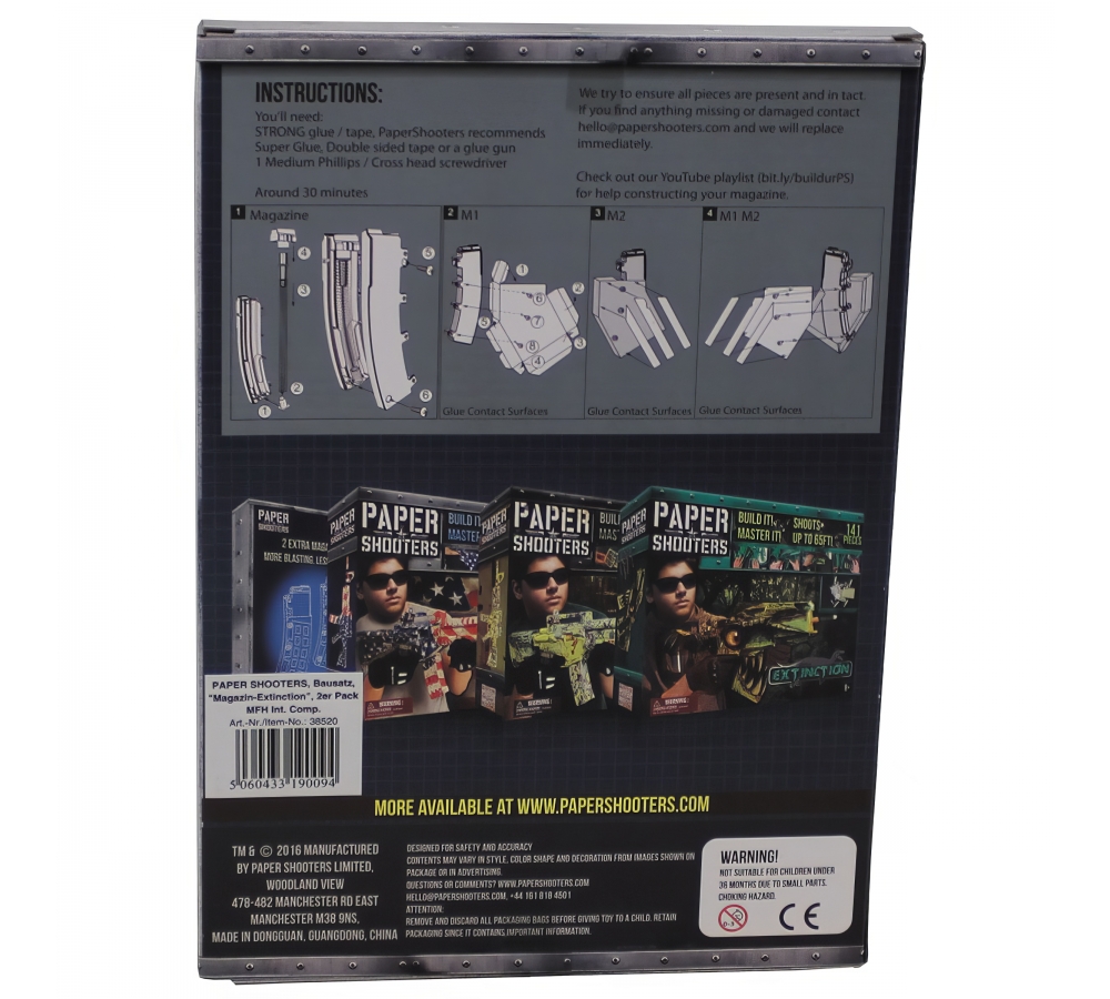 PAPER SHOOTERS Bausatz Magazin "Extinction" 2er Pack