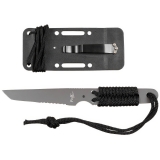 Messer „Action I“, schwarz, Griff umwickelt, Kunststoffscheide – FoxOutdoor