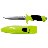 Tauchermesser "Profi", neon-gelb/schwarz, mit Scheide – FoxOutdoor