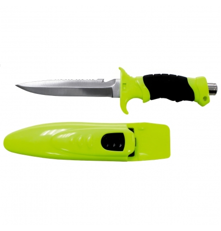 Tauchermesser "Profi", neon-gelb/schwarz, mit Scheide – FoxOutdoor