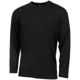 Chemise noire à manches longues 170 g/m².