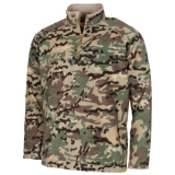 Chemise Troyer en micro-polaire à manches longues op.-camo 200g/m²