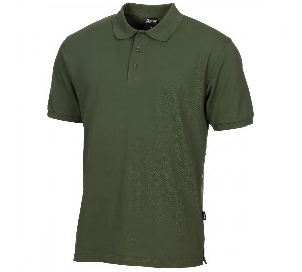 Poloshirt oliv mit Knopfleiste