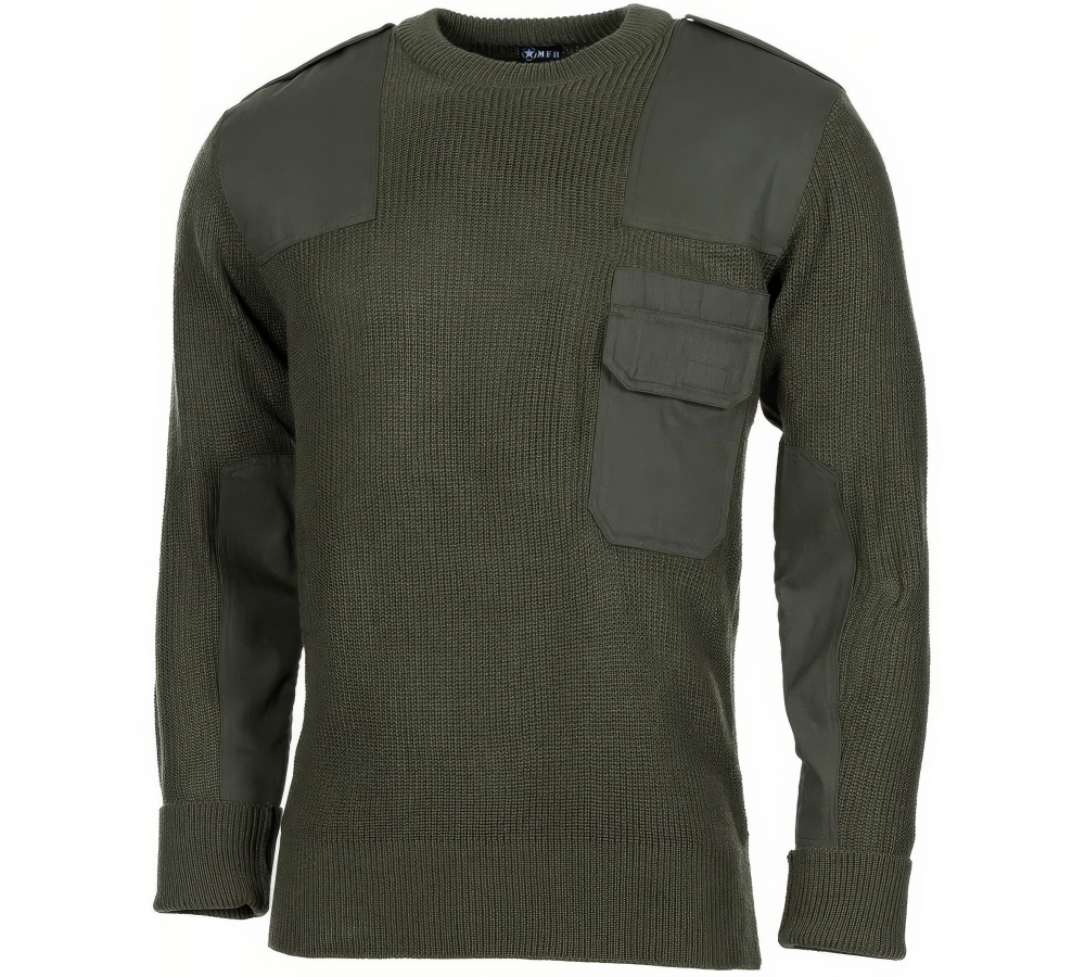 BW Pullover mit Brusttasche oliv