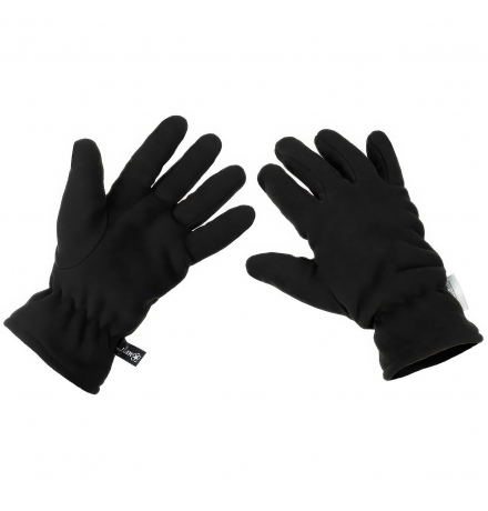 Флисовые перчатки черные Утеплитель 3M™ Thinsulate™