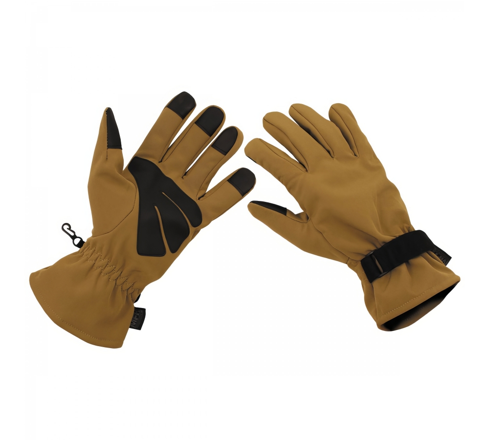 Guanti da dita Softshell coyote tan