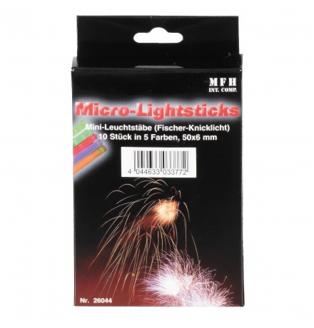 Bastoncini luminosi mini, 10 pz, 5 colori, MFH