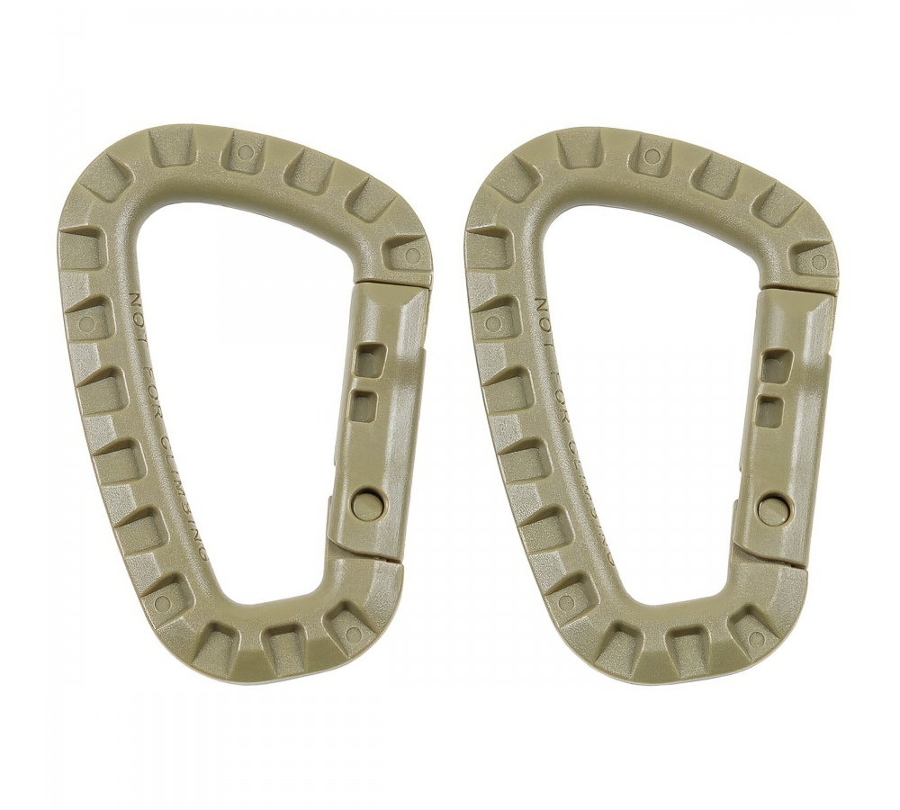 Karabiner Plastik coyote tan D 7 mm x 85 cm 2er Pack