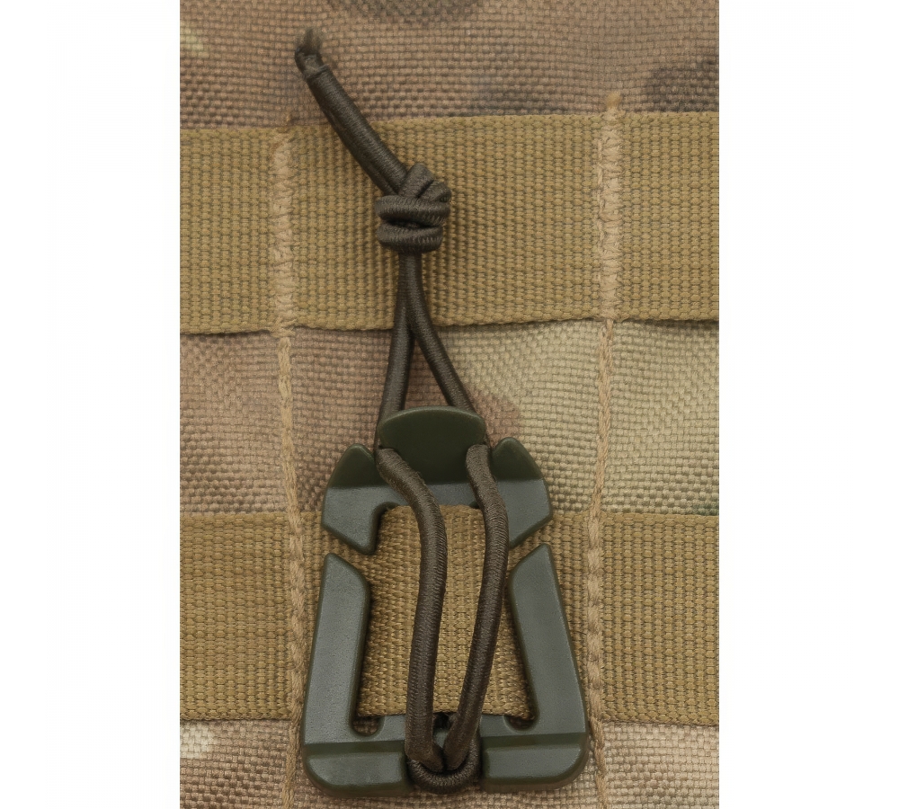 Зажим с резиновым ремешком MOLLE OD зеленый, 2 шт.