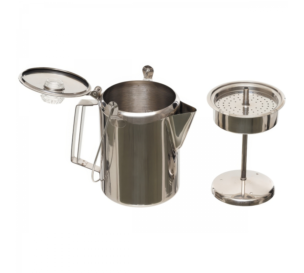 Kaffeekanne mit Perkolator Edelstahl (9 Tassen)