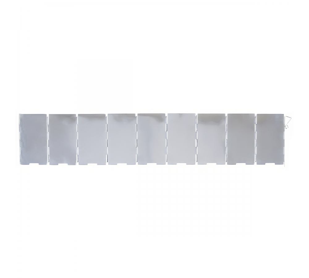 Windschutz Alu faltbar klein 65 x 13 cm 9 Lamellen