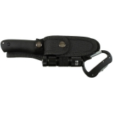 Messerset schwarz mit Klappmesser, LED-Lampe, Karabiner & Scheide – MFH