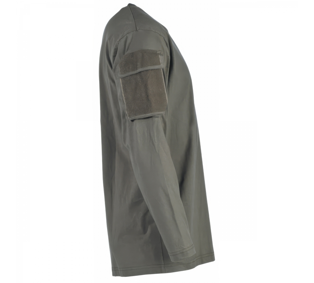 Maglia US a maniche lunghe, oliva, con tasche sulle maniche, MFH