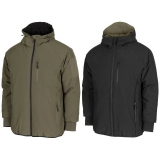 Chaqueta térmica reversible verde oliva/negra