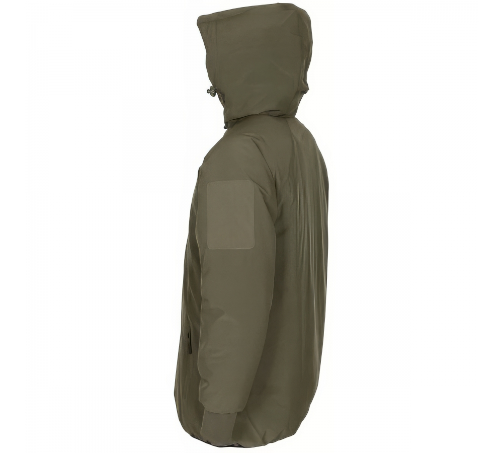 Chaqueta térmica reversible verde oliva/negra