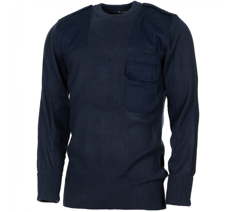 BW Pullover mit Brusttasche blau