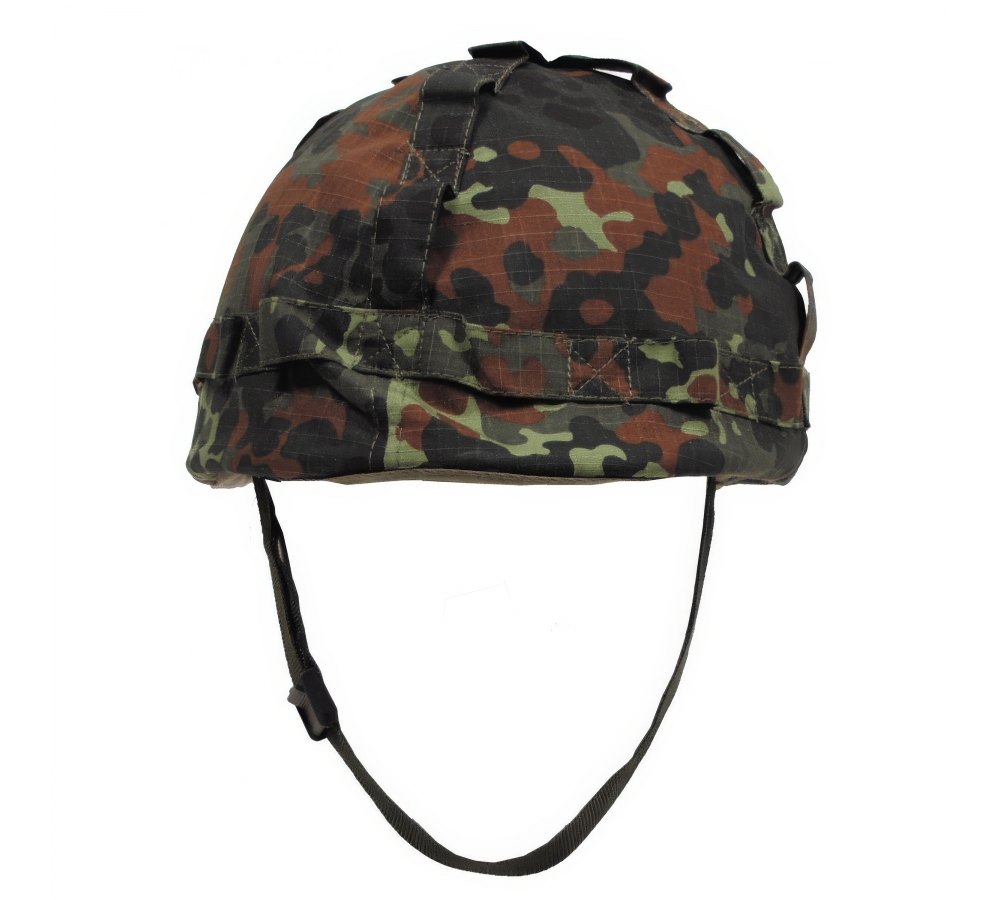 US Helm Kunststoff mit Stoffbezug flecktarn