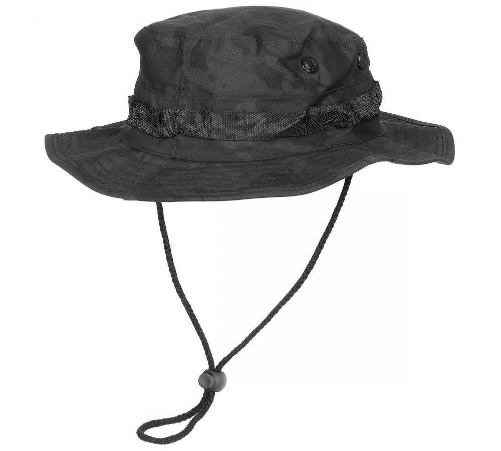 US GI Buschhut, night-camo – robuster Boonie Hat aus Ripstop mit Kinnband