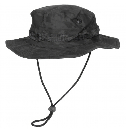US GI Buschhut, night-camo – robuster Boonie Hat aus Ripstop mit Kinnband