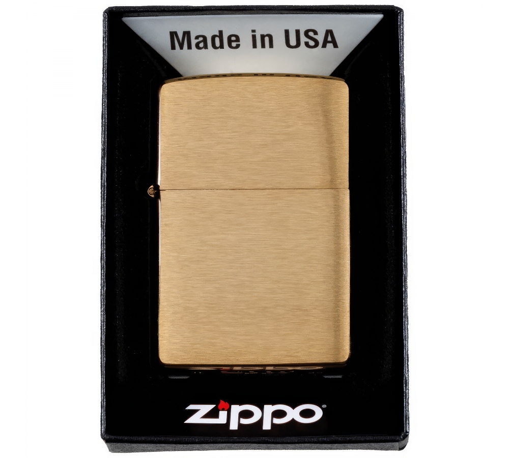 Feuerzeug Zippo "Brushed Brass" unbefüllt