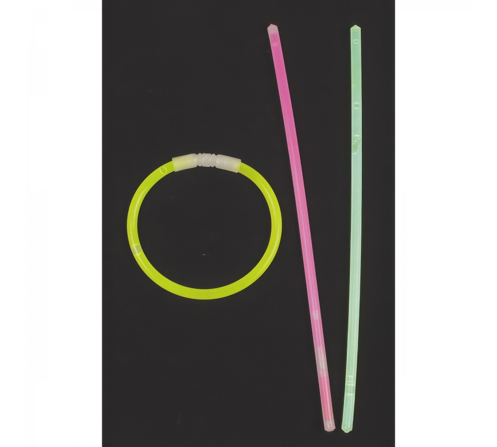 Glow Stick necklace thin var. colours 65 sticks/roll