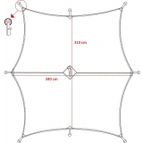 Plane "Hexagon-Tarp" M 95 CZ tarn ca. 340 x 310 cm