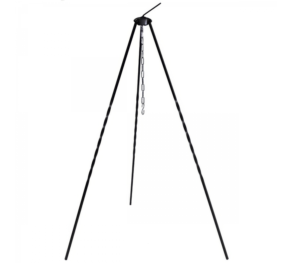 HU Tripod ca. 1 m Iron with chain and hook