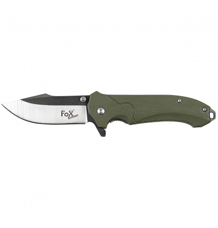 Klappmesser "Urban G10", oliv, Flipper, Glasbrecher, 8 cm – FoxOutdoor
