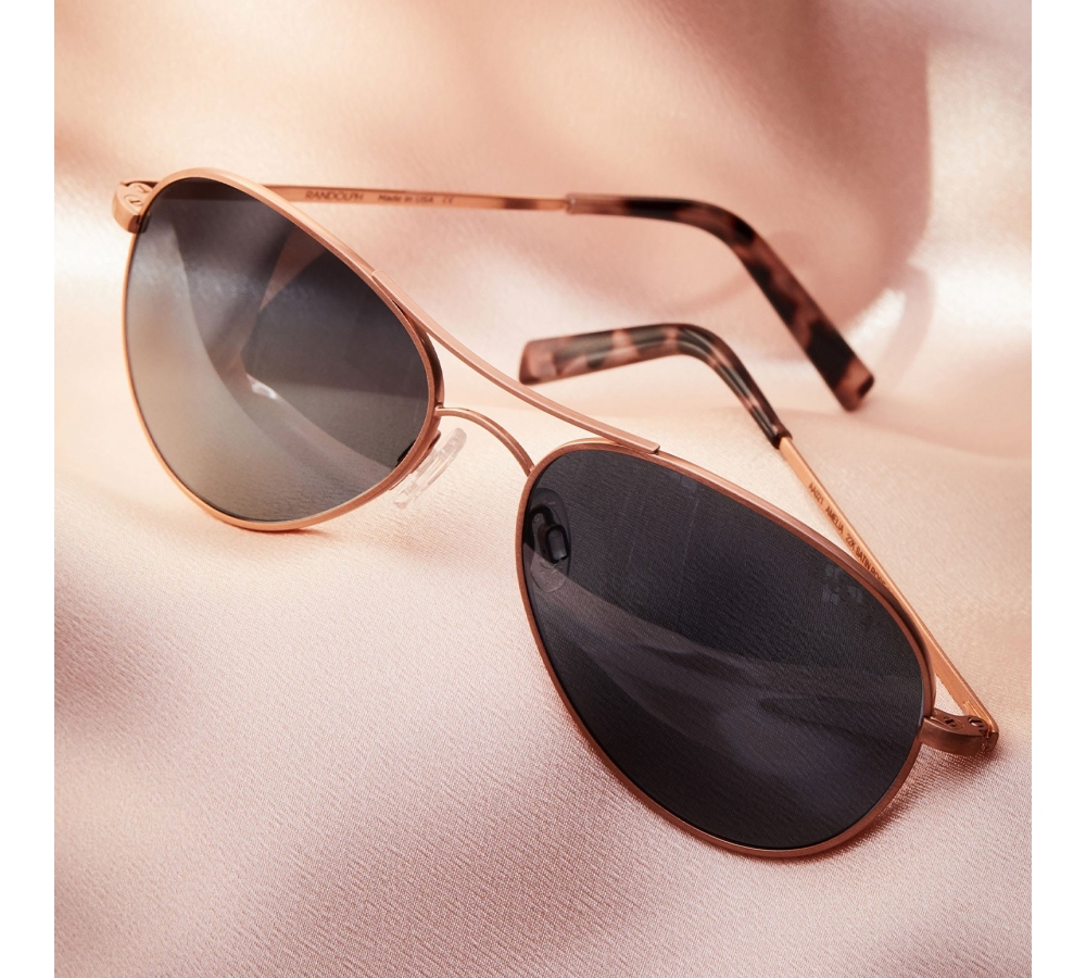 Randolph Amelia - 22k Satin Rose Gold | Slate (Polarized)
