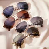 Randolph Amelia - 22k Satin Rose Gold | Slate (Polarized)