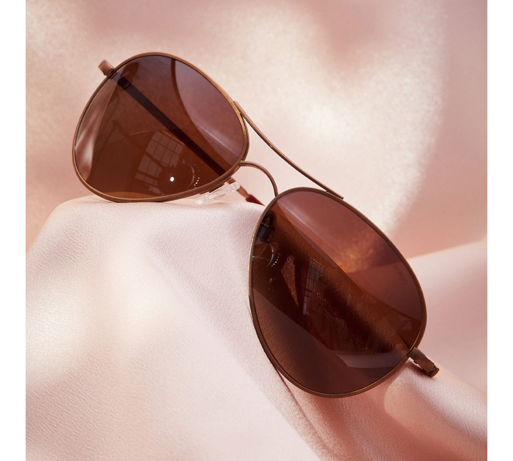 Randolph Amelia - 22k Satin Chocolate Gold | Cape Sand (Polarized)