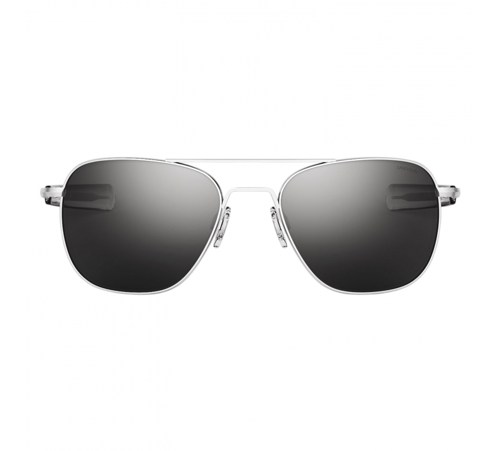 Randolph Aviator - Matte Chrome | American Gray (Polarized)
