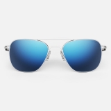 Aviator - Matte Chrome | Atlantic Blue