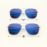 Aviator - Matte Chrome | Atlantic Blue