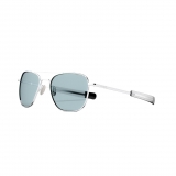 Brille "Aviator", 23k Weißgold, Blue Hydro Glas, Randolph (Polarization)