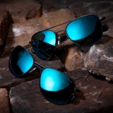 Очки Randolph Aviator - Matte Black | Cobalt (Polarized)
