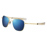 Randolph Aviator - 23k Gold | Atlantic Blue (Polarized)