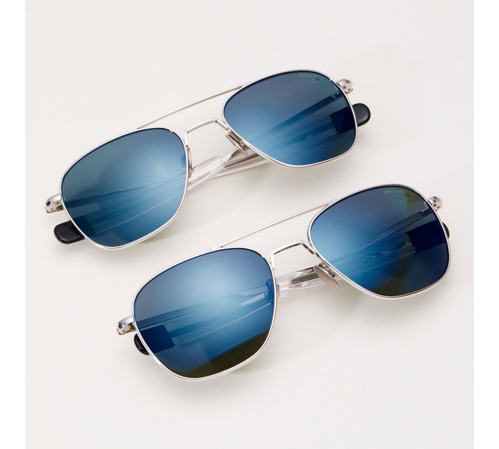 Randolph Aviator - 23k White Gold | Cobalt (Polarized)